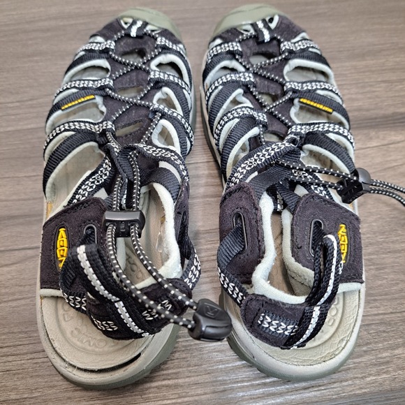 Keen Women's Black And Gray Waterproof Slip On Drawstring Sandals Size 7 - Picture 6 of 8